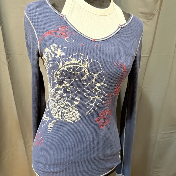 Lucky Brand Printed Long Sleeve Top - Picture 7 of 7